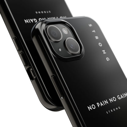 Copy of Motivational Phone Case - No Pain No Gain, Tough Phone Case, Inspirational Case, Strength Mobile Cover, Fitness Gift