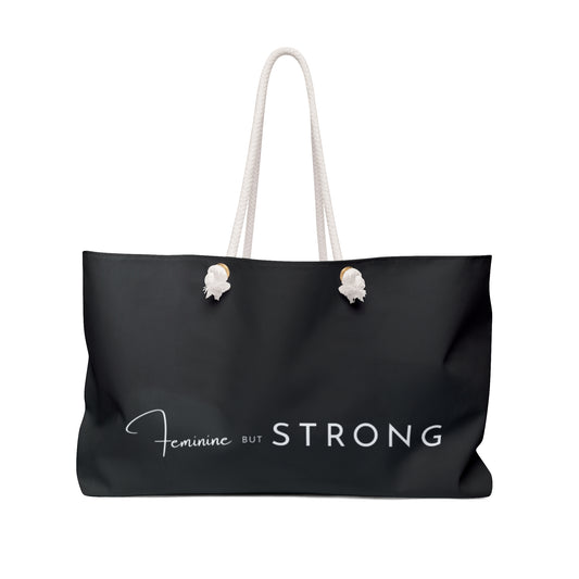 Copy of Copy of Feminine But Strong Weekender Bag, Beach Tote, Travel Bag, Gym Bag, Gift for Her, Stylish Carryall