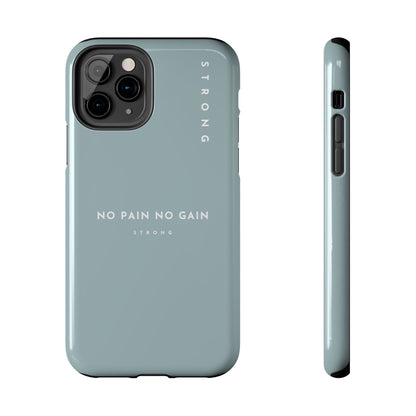Motivational Phone Case - No Pain No Gain, Tough Phone Case, Inspirational Case, Strength Mobile Cover, Fitness Gift