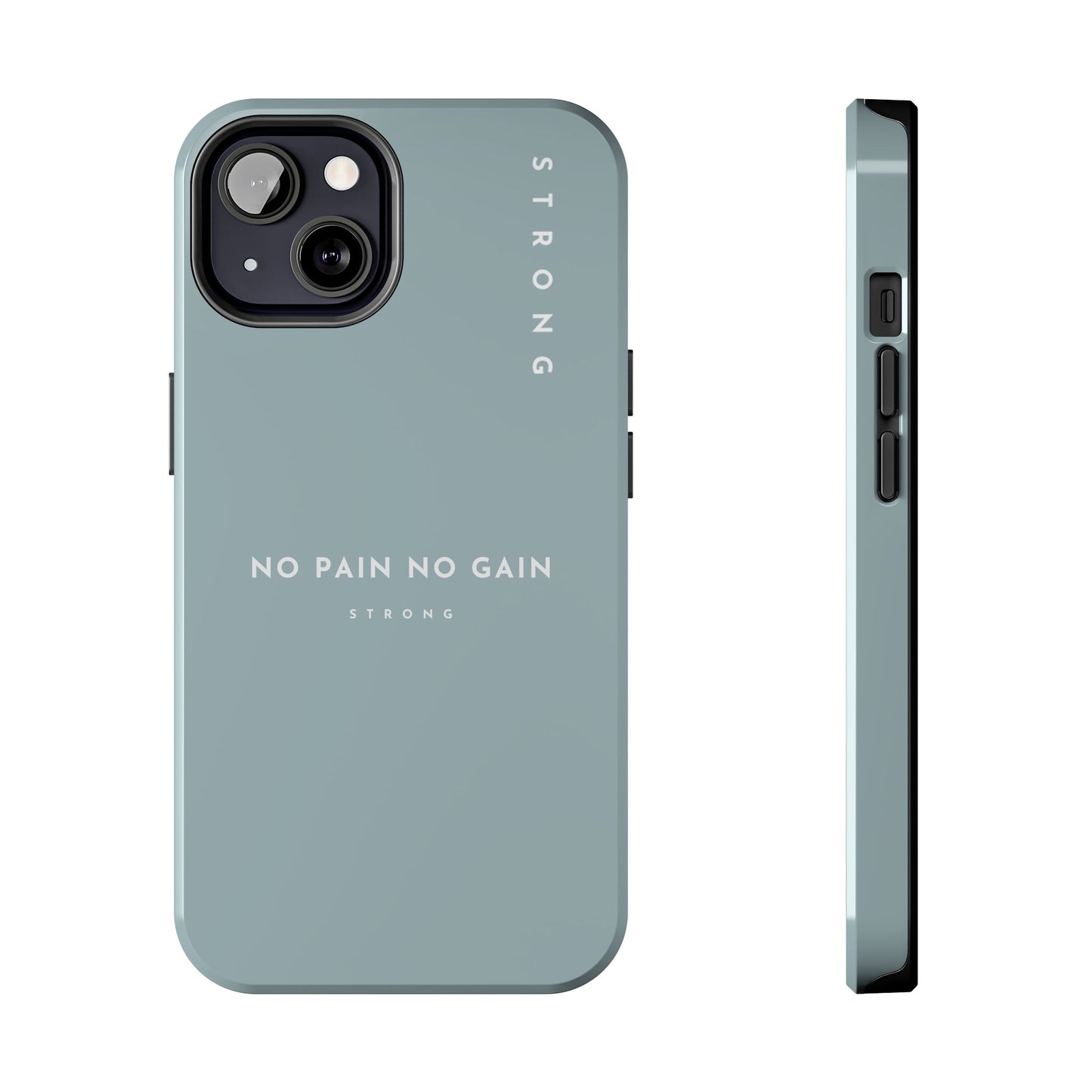 Motivational Phone Case - No Pain No Gain, Tough Phone Case, Inspirational Case, Strength Mobile Cover, Fitness Gift