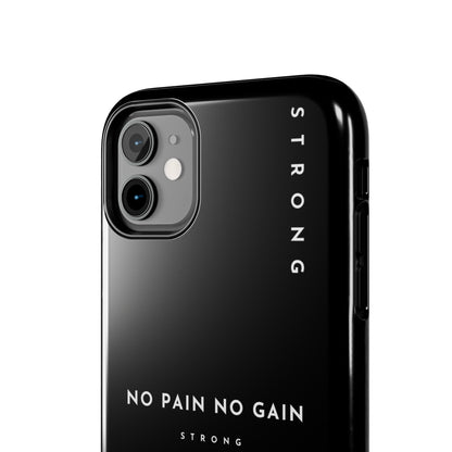 Copy of Motivational Phone Case - No Pain No Gain, Tough Phone Case, Inspirational Case, Strength Mobile Cover, Fitness Gift