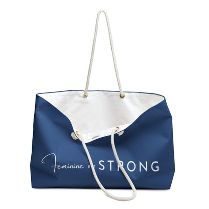 Feminine But Strong Weekender Bag, Beach Tote, Travel Bag, Gym Bag, Gift for Her, Stylish Carryall