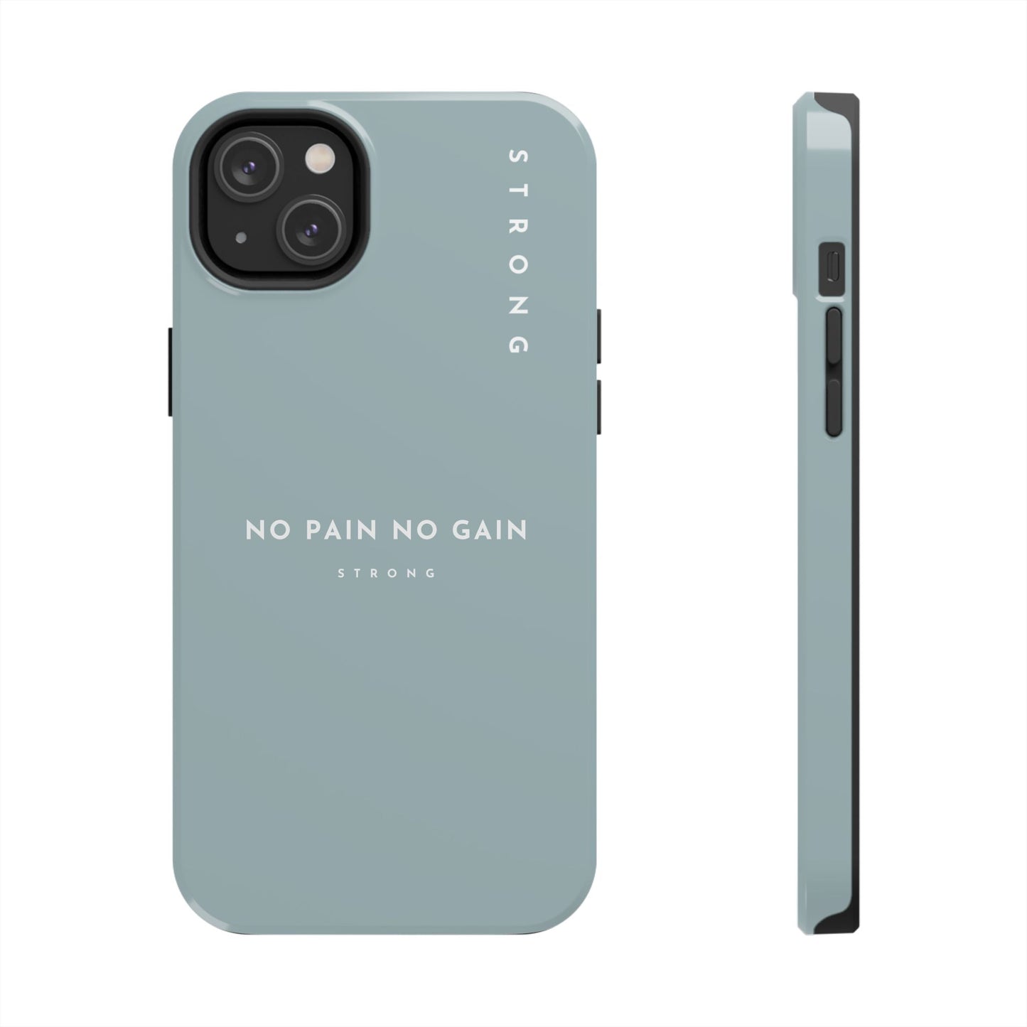 Motivational Phone Case - No Pain No Gain, Tough Phone Case, Inspirational Case, Strength Mobile Cover, Fitness Gift
