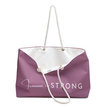 Copy of Feminine But Strong Weekender Bag, Beach Tote, Travel Bag, Gym Bag, Gift for Her, Stylish Carryall