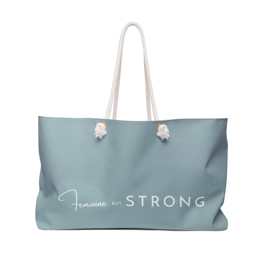 Copy of Copy of Feminine But Strong Weekender Bag, Beach Tote, Travel Bag, Gym Bag, Gift for Her, Stylish Carryall