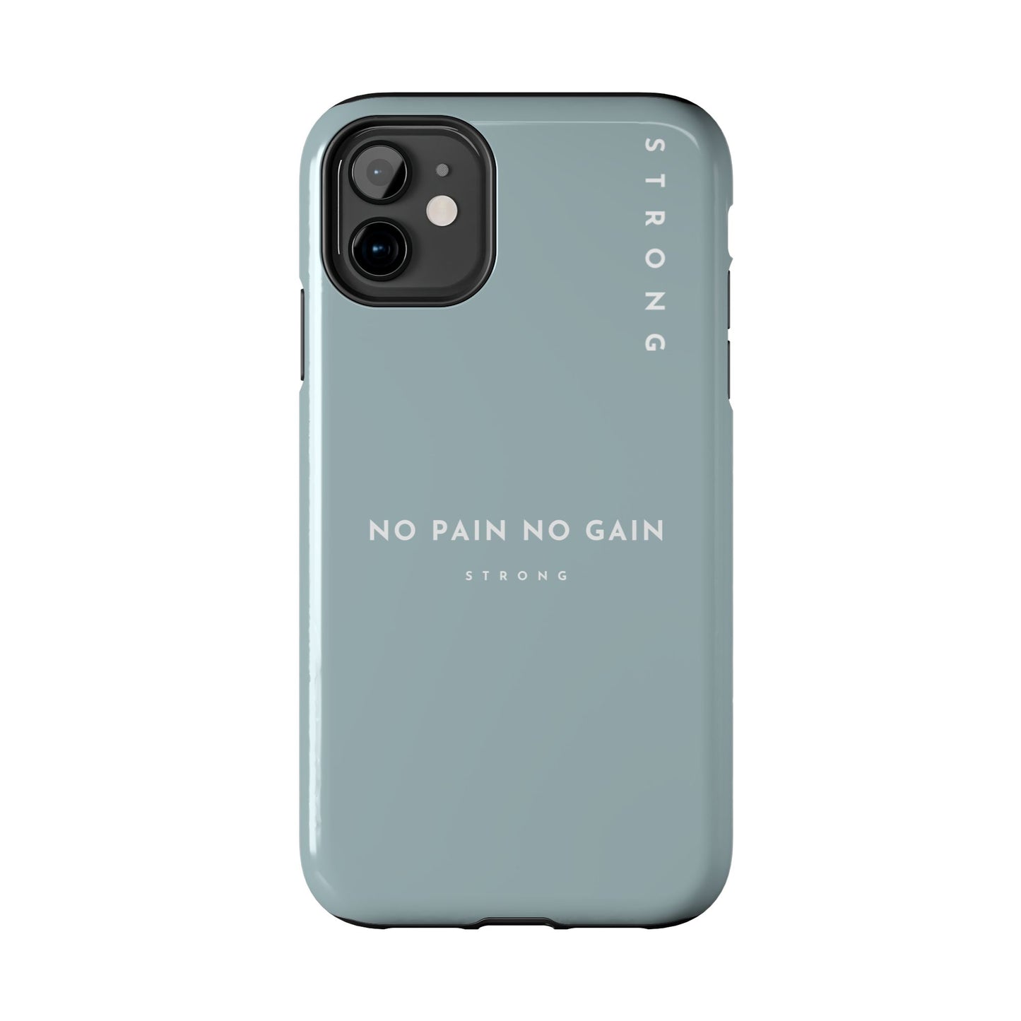 Motivational Phone Case - No Pain No Gain, Tough Phone Case, Inspirational Case, Strength Mobile Cover, Fitness Gift