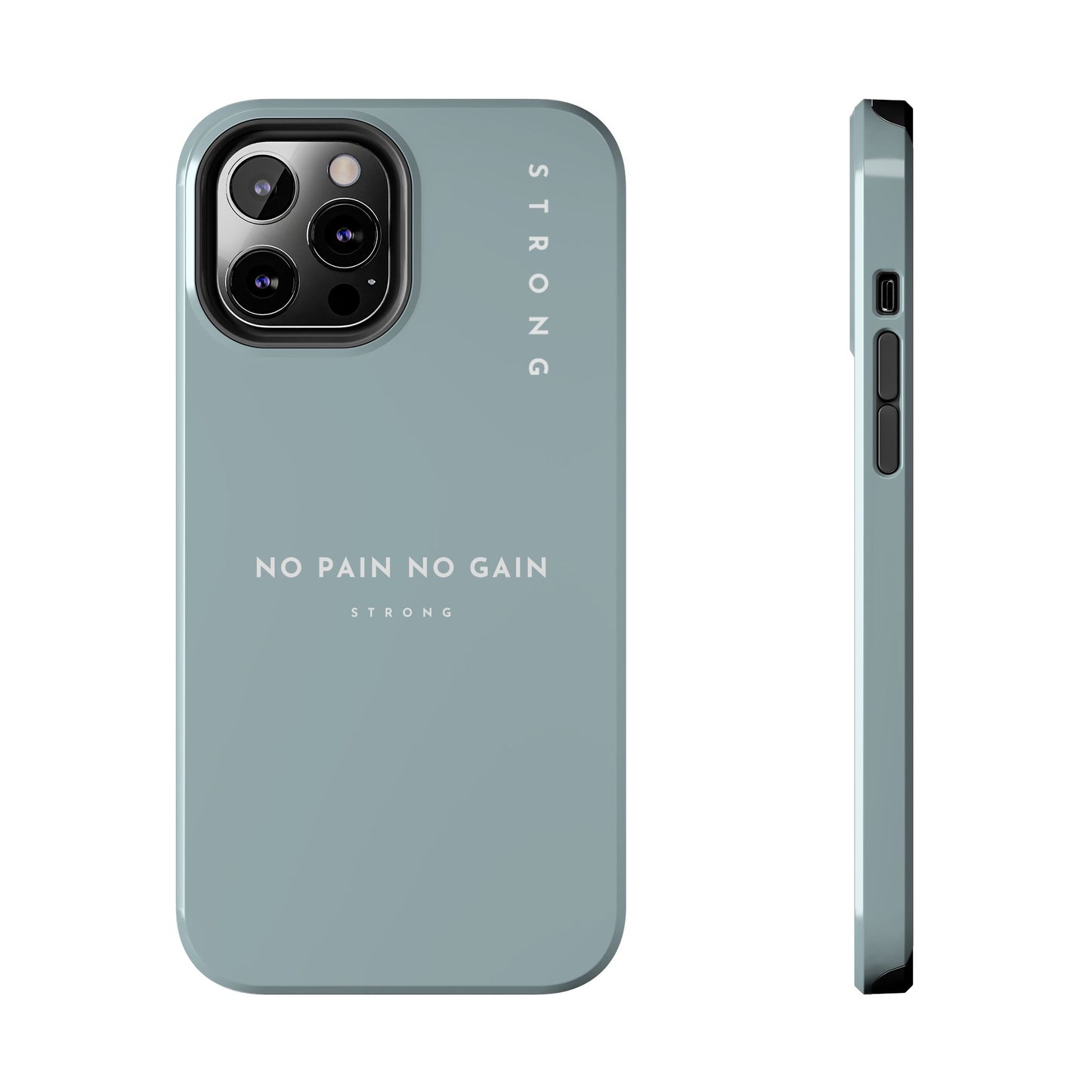 Motivational Phone Case - No Pain No Gain, Tough Phone Case, Inspirational Case, Strength Mobile Cover, Fitness Gift