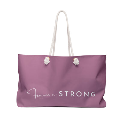 Copy of Feminine But Strong Weekender Bag, Beach Tote, Travel Bag, Gym Bag, Gift for Her, Stylish Carryall