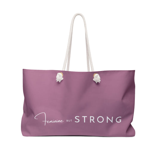Copy of Feminine But Strong Weekender Bag, Beach Tote, Travel Bag, Gym Bag, Gift for Her, Stylish Carryall