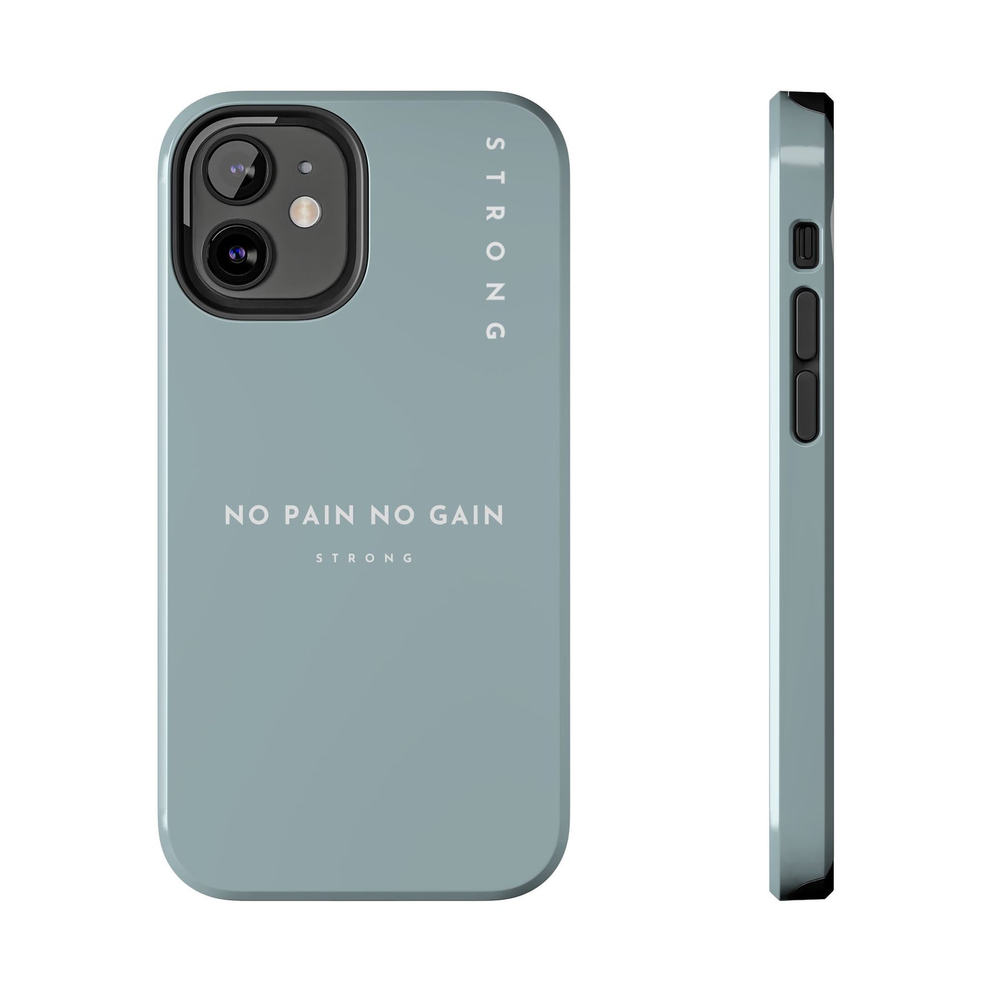 Motivational Phone Case - No Pain No Gain, Tough Phone Case, Inspirational Case, Strength Mobile Cover, Fitness Gift